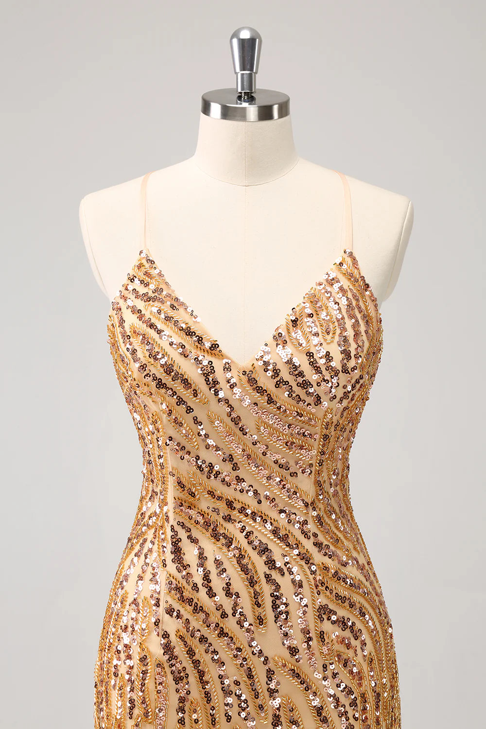 Unique Glitter Hot Pink Spaghetti Straps Sequin Tight Homecoming Dress with Tassel