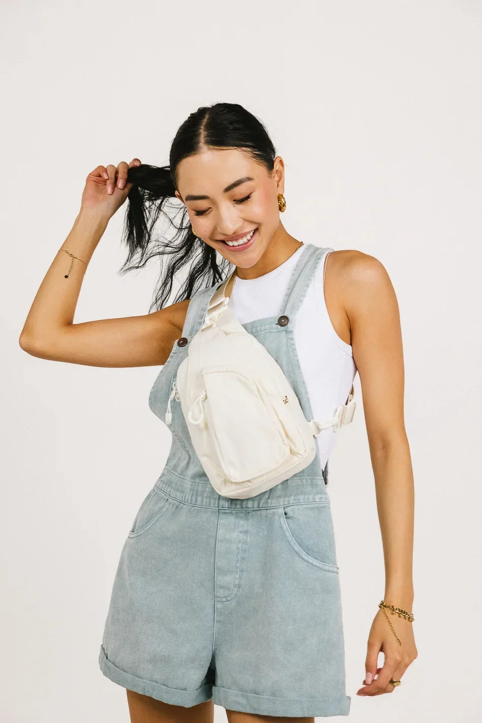 Micah Sling Bag in Ivory FINAL SALE