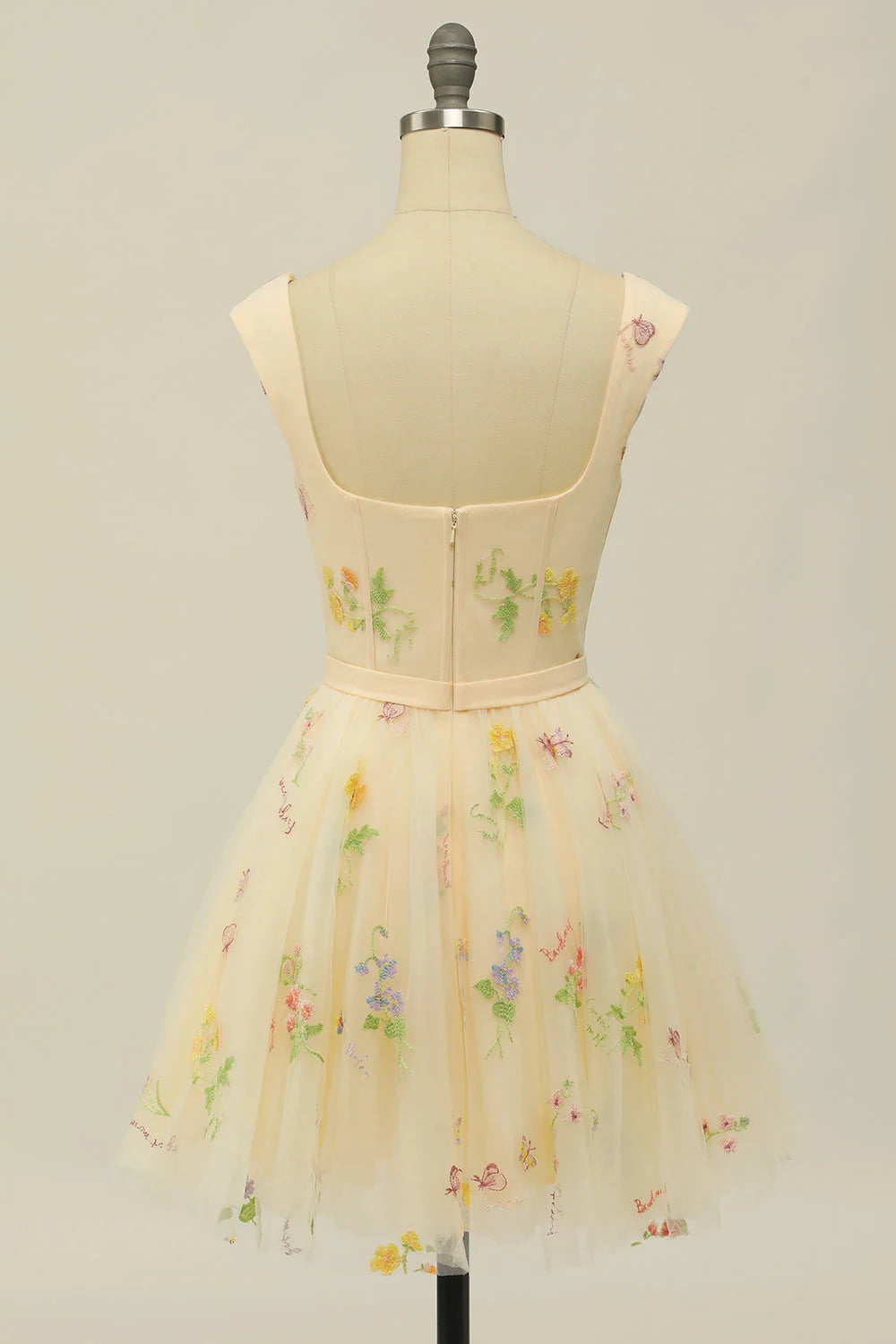 Cute Grey Blue A Line Sweetheart Convertible Short Homecoming Dress with Embroidery