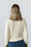 Ella Contrast Cardigan in Green