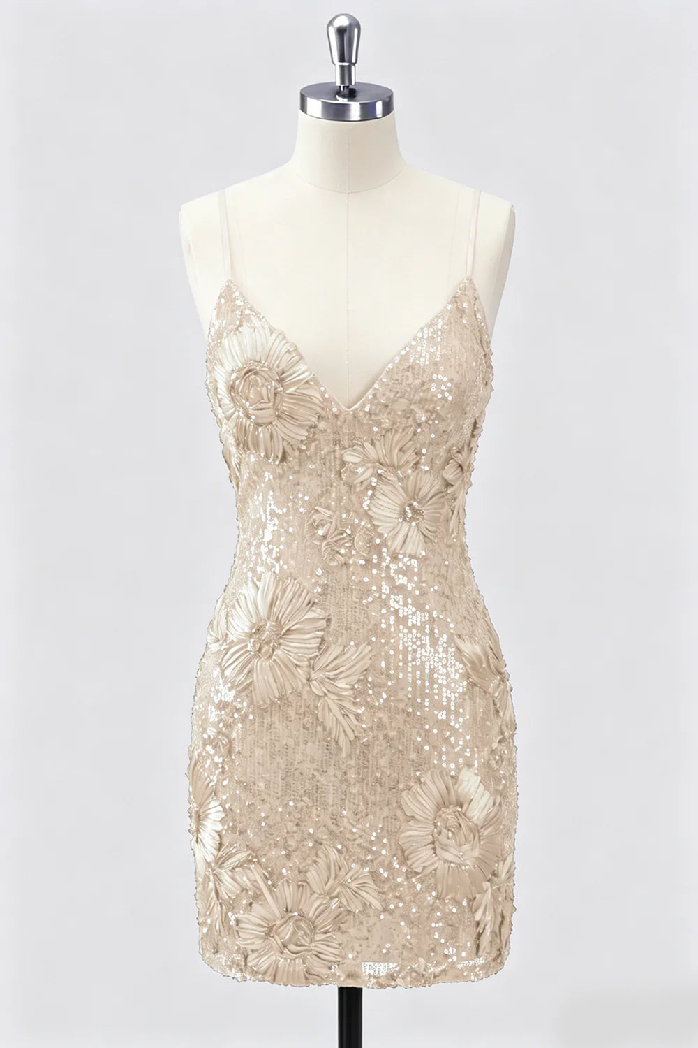 Sequin Bodycon Spaghetti Straps Dark Green Homecoming Dress