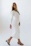 Janet Ribbed Maxi Dress in Ivory FINAL SALE