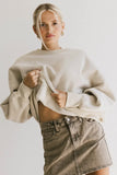 Reversible Sherpa Sweatshirt in Cream FINAL SALE