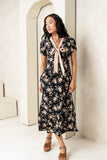 Vera Floral Maxi Dress in Black FINAL SALE