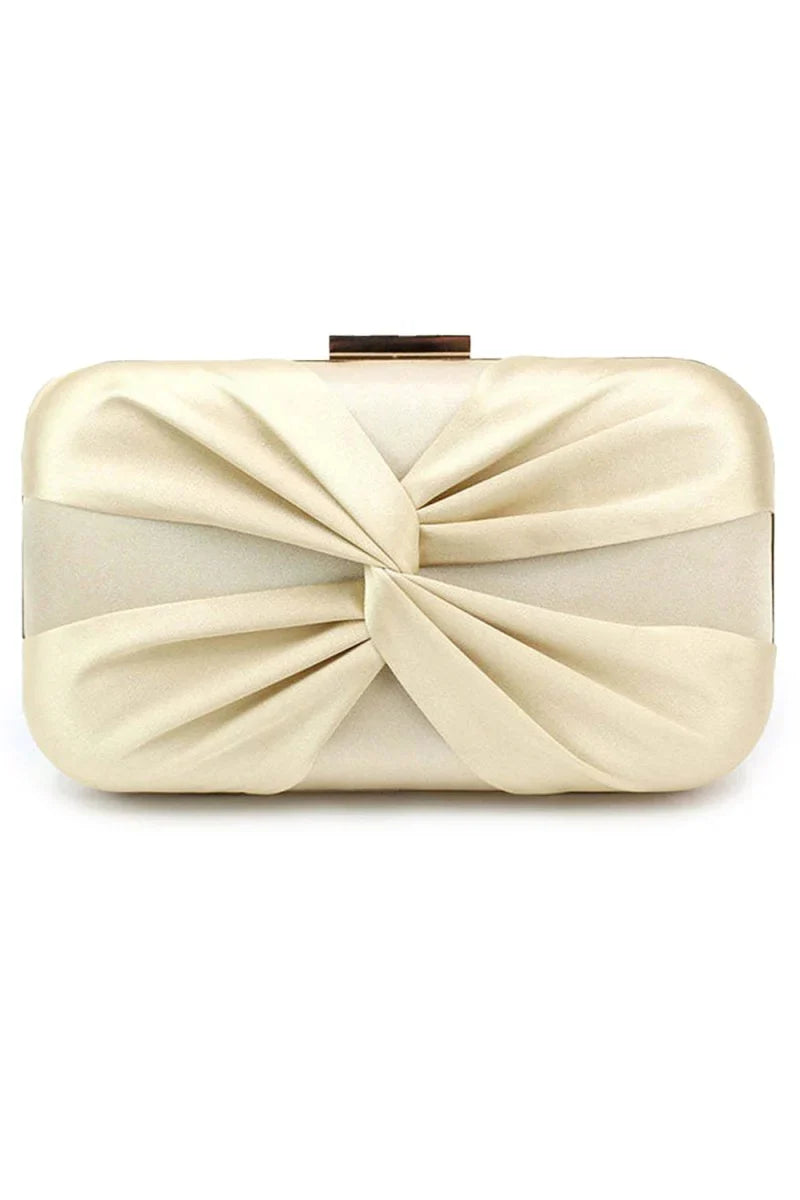 Classic Silk Like Closure Clutch Purse