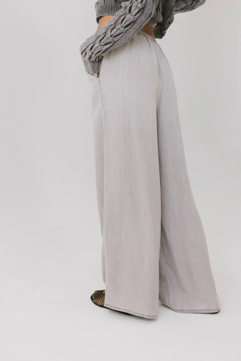 Luisa Wide Leg Pants in Grey FINAL SALE