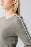 Rustin Contrast Sweater in Grey FINAL SALE