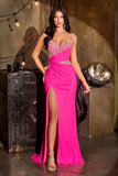 Bennett Gown Crystal Bodice Open Back Dress