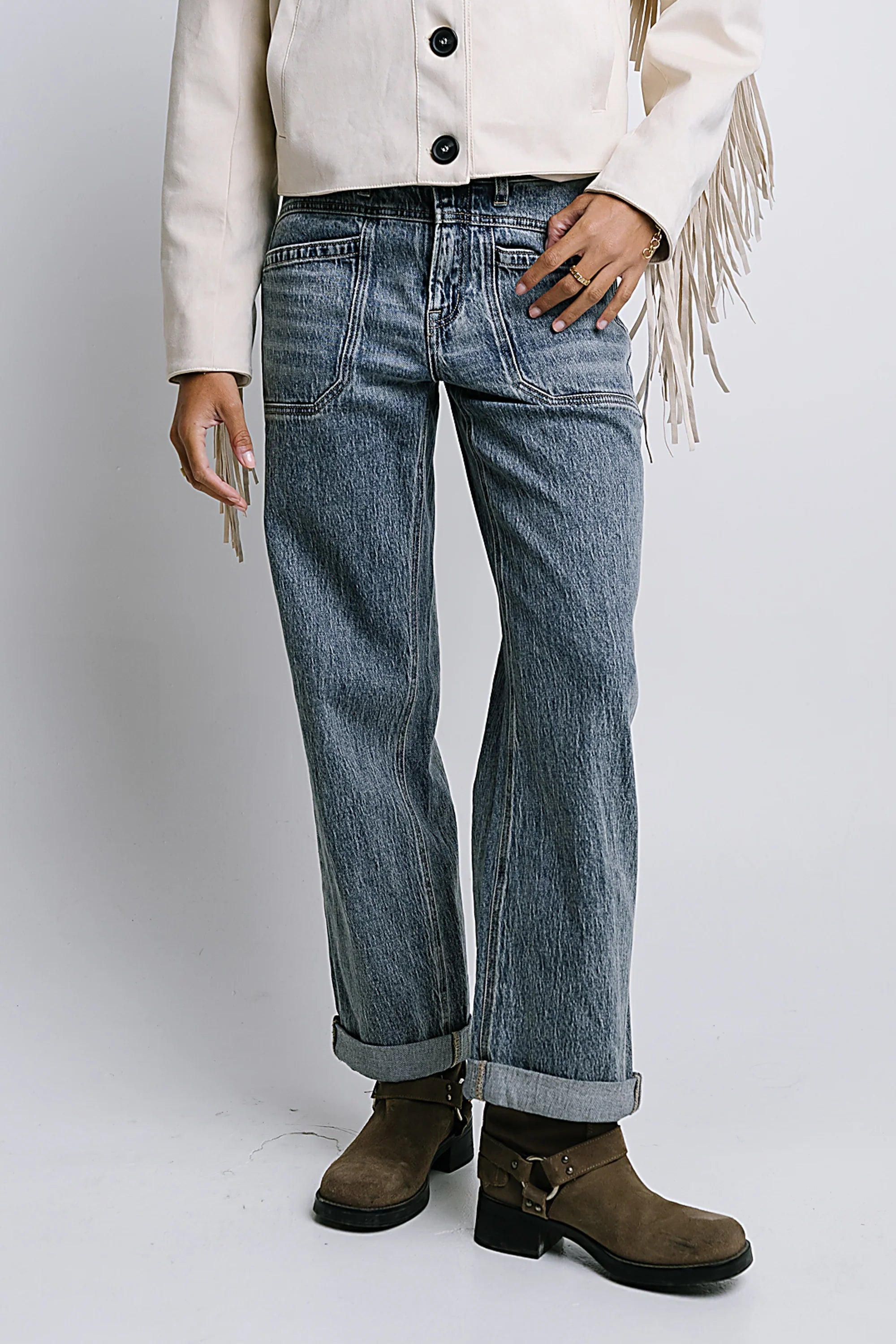 Amber Wide Leg Jeans in Medium Wash FINAL SALE