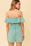 YOURS TO KEEP LIGHT GREEN SKORT ROMPER