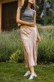 Zada Midi Skirt in Blush FINAL SALE