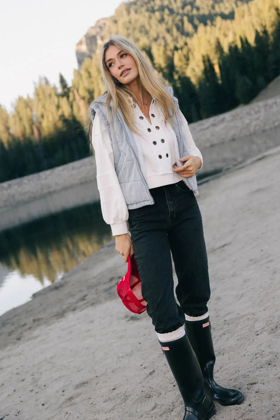 Maxfield Grommet Top in White FINAL SALE