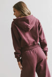 Ezra Zip Up in Burgundy FINAL SALE