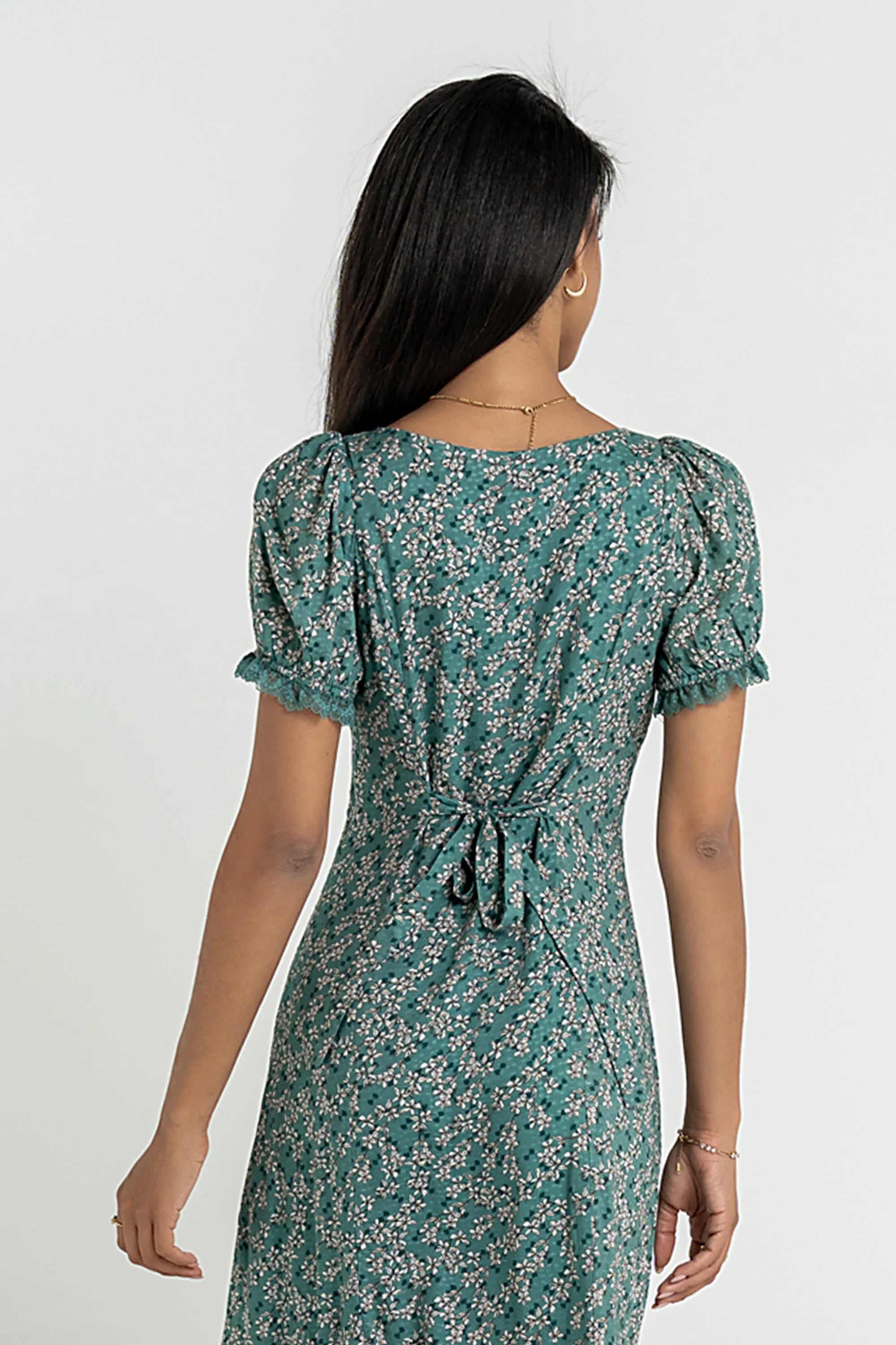 Camden Floral Maxi Dress in Green