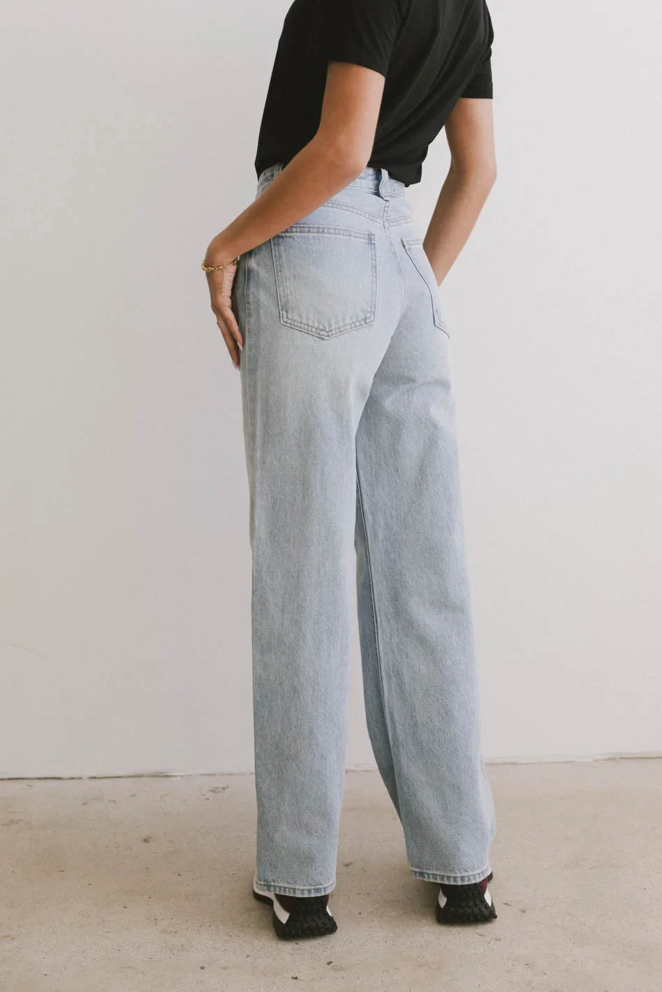 Emiliano Wide Leg Jeans in Light Wash FINAL SALE