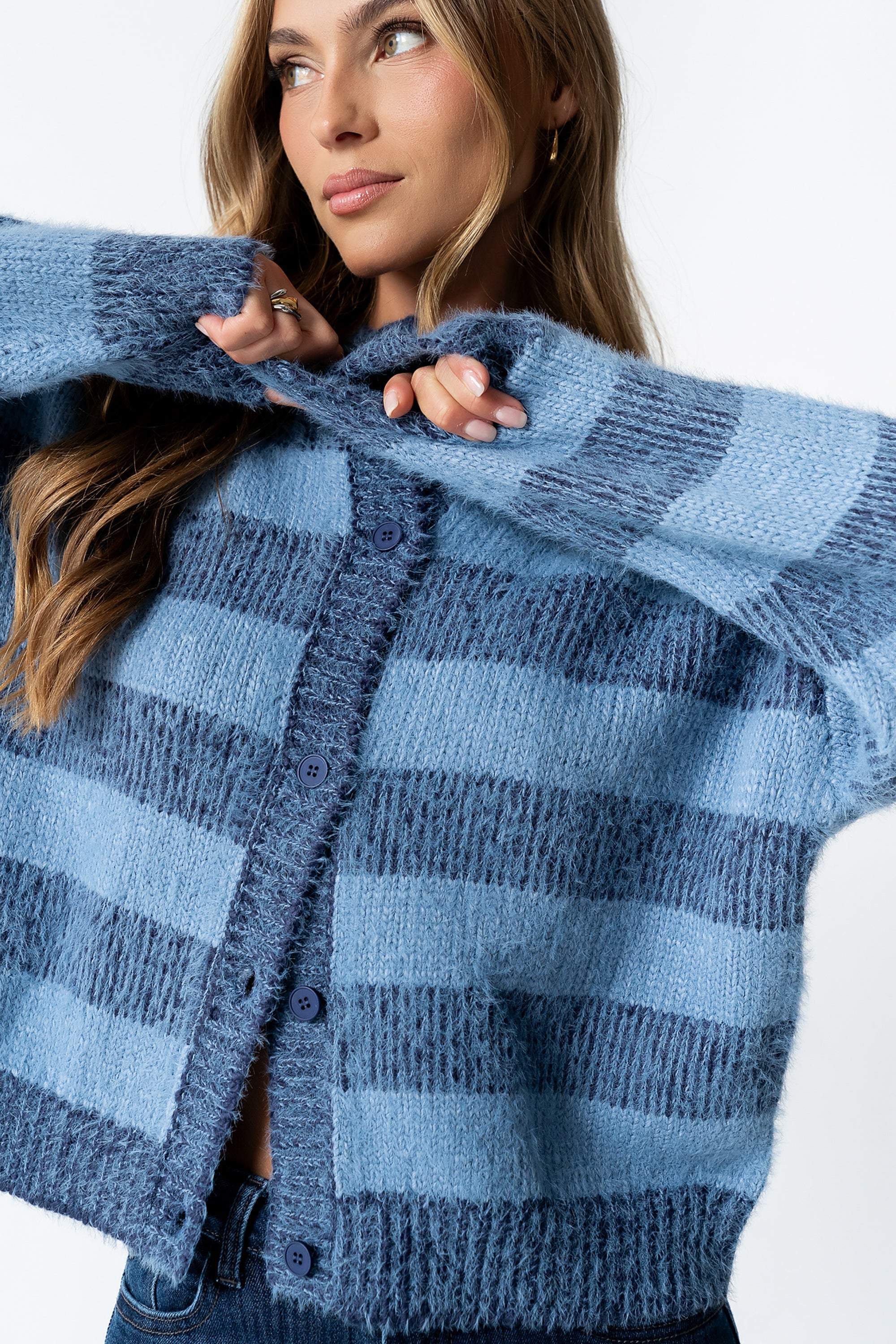 Russel Oversized Sweater in Blue