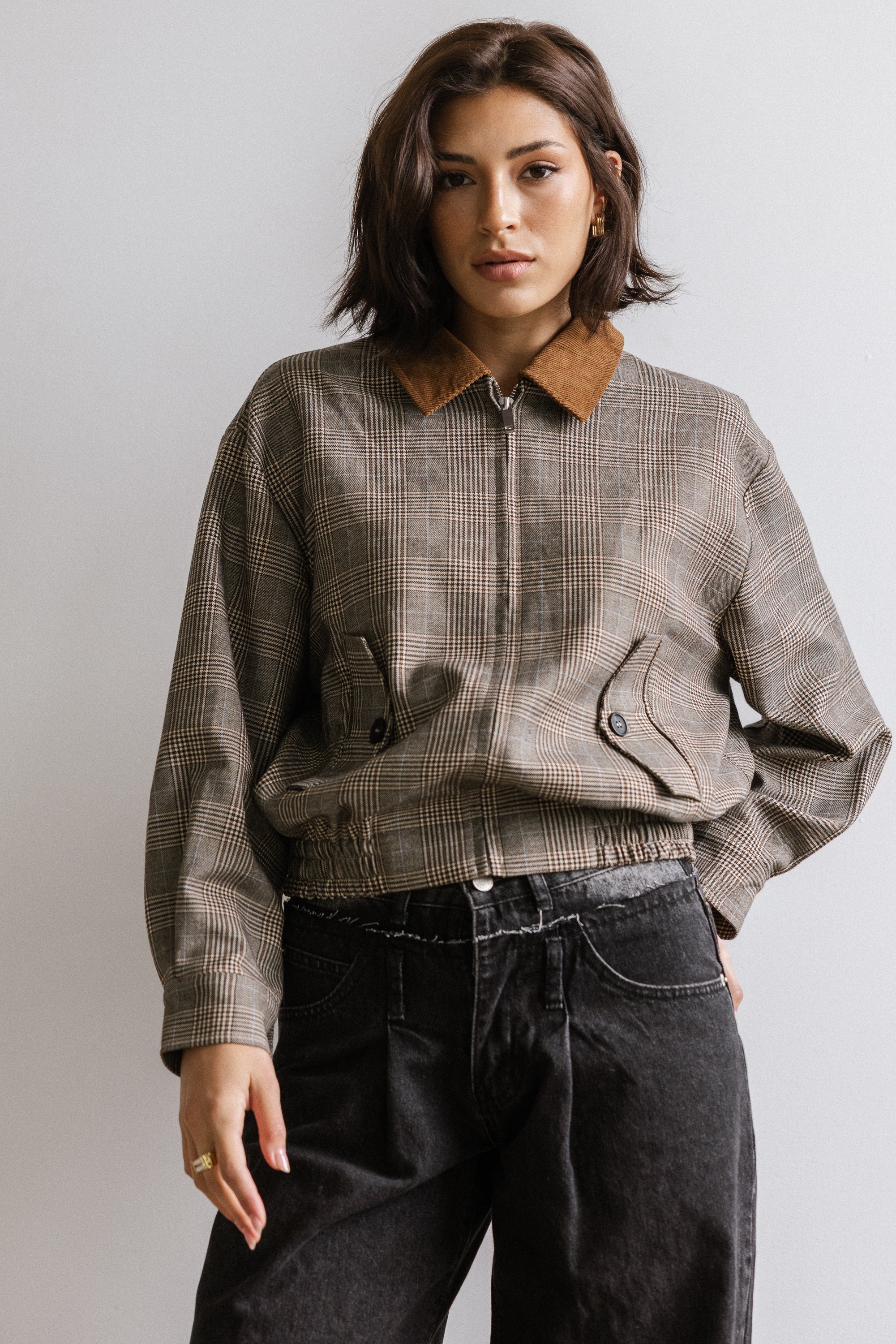 Kenzington Plaid Bomber Jacket