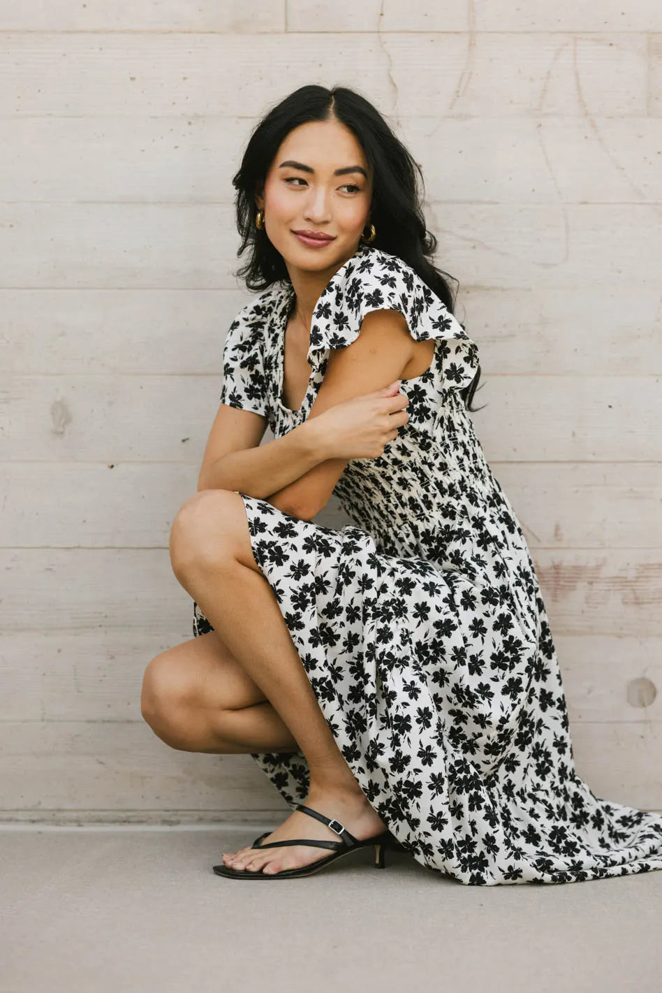 Ingrid Smocked Midi Dress FINAL SALE