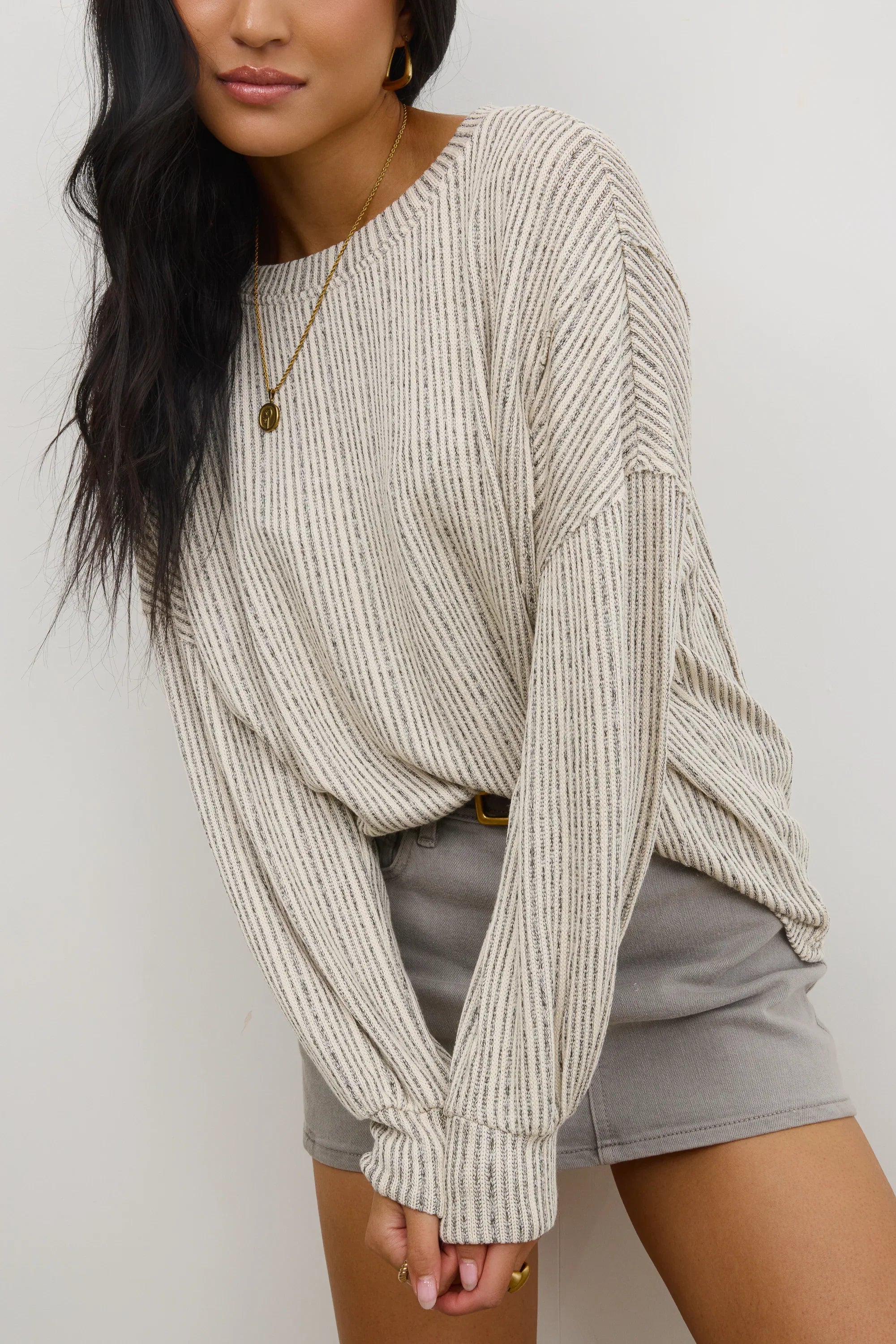 Tate Knit Sweater in Oatmeal