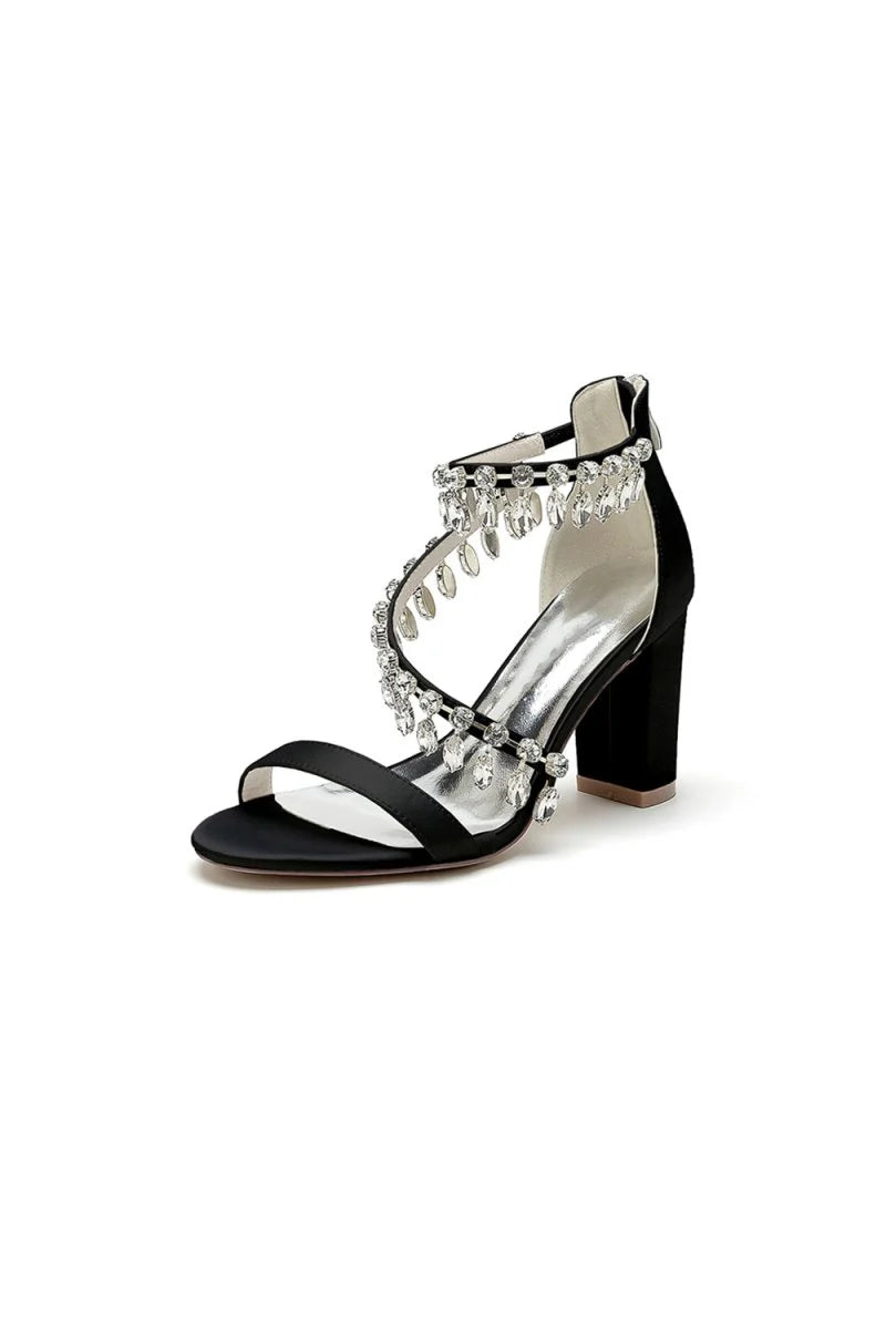 Open Toe Slingback Strap Tassel High Heels