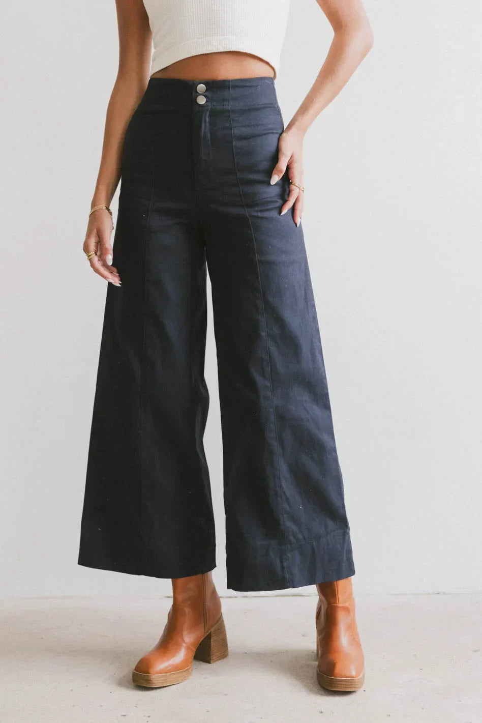 Aspen Wide Leg Pants in Navy FINAL SALE