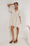 Slow It Down Mini Dress in Cream FINAL SALE