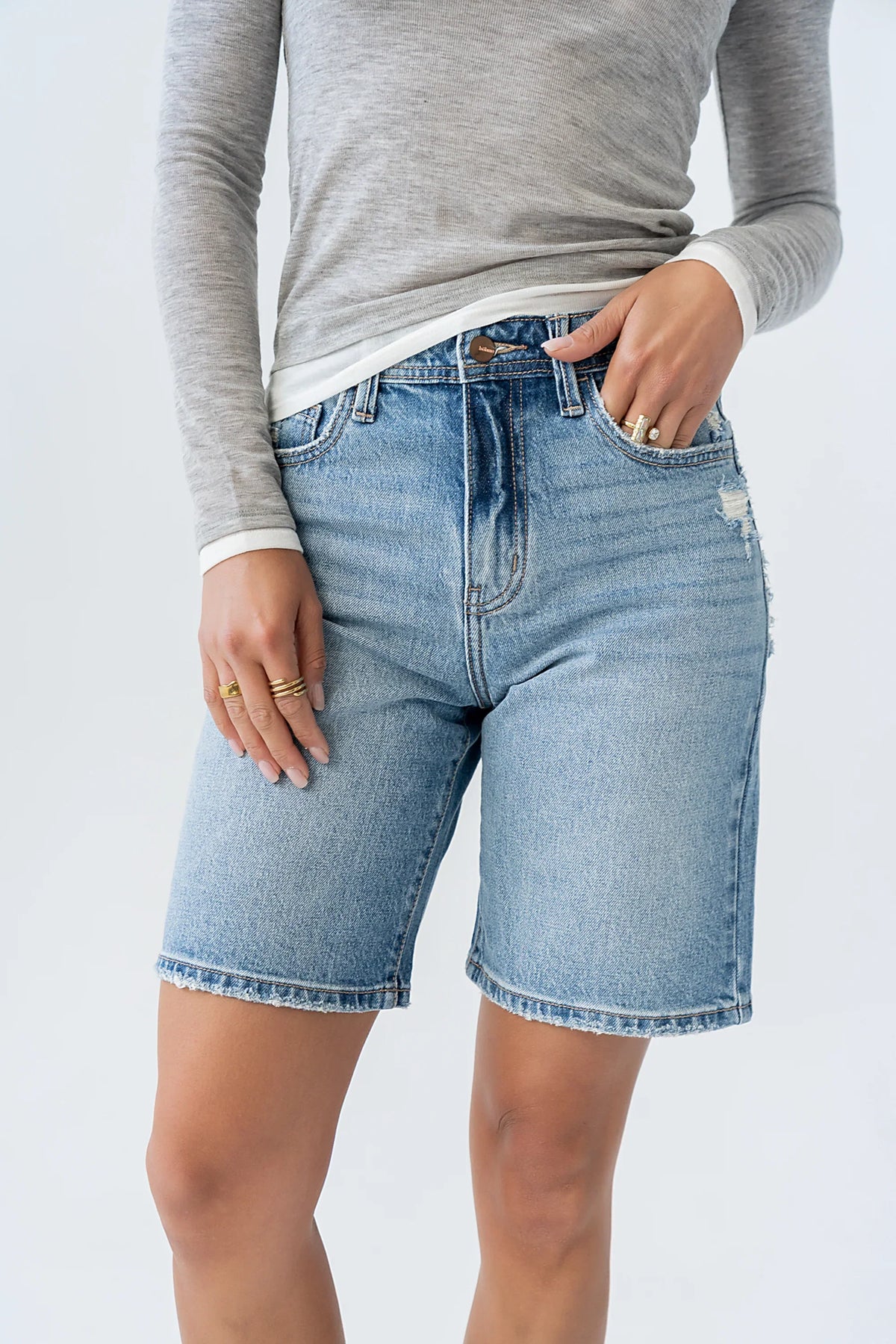 Danika Denim Bermuda Shorts