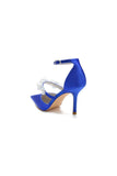 Flower Pearl Strap Pointed Toe High Heels