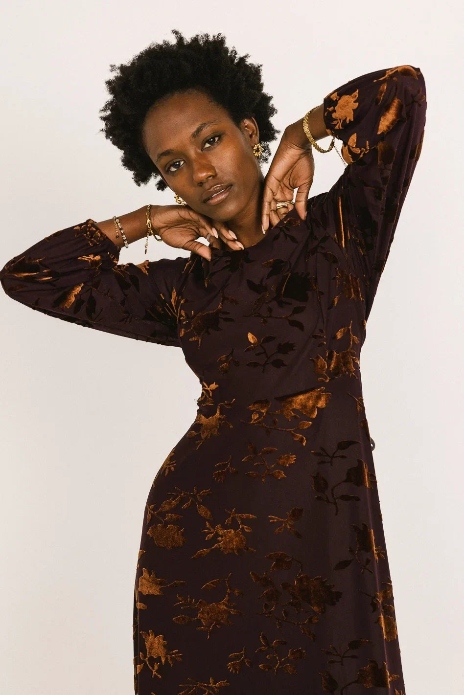 Jane Velvet Midi Dress FINAL SALE