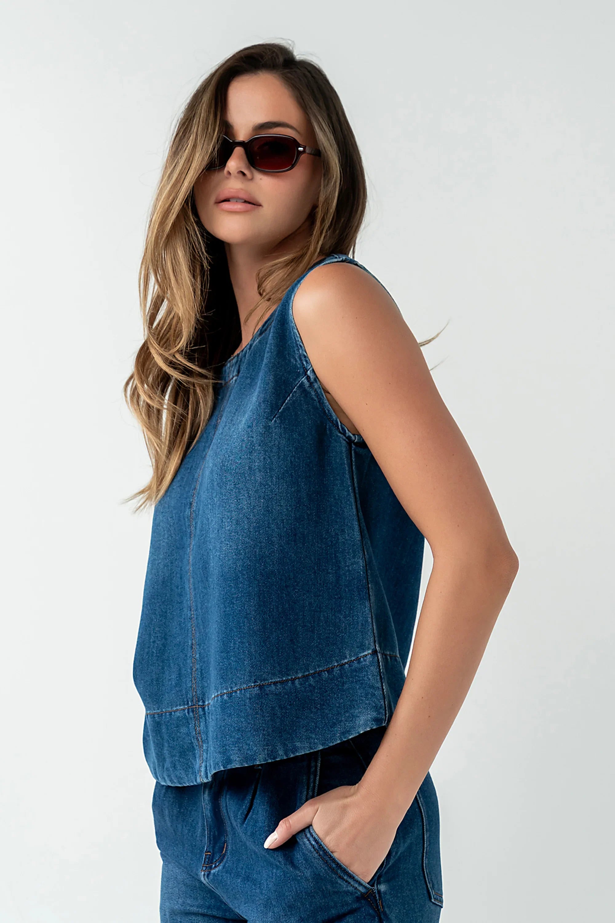 Victoria Denim Top