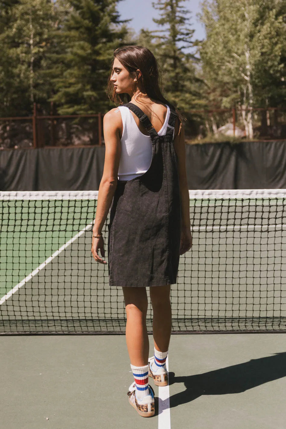 Britt Overall Dress in Black FINAL SALE