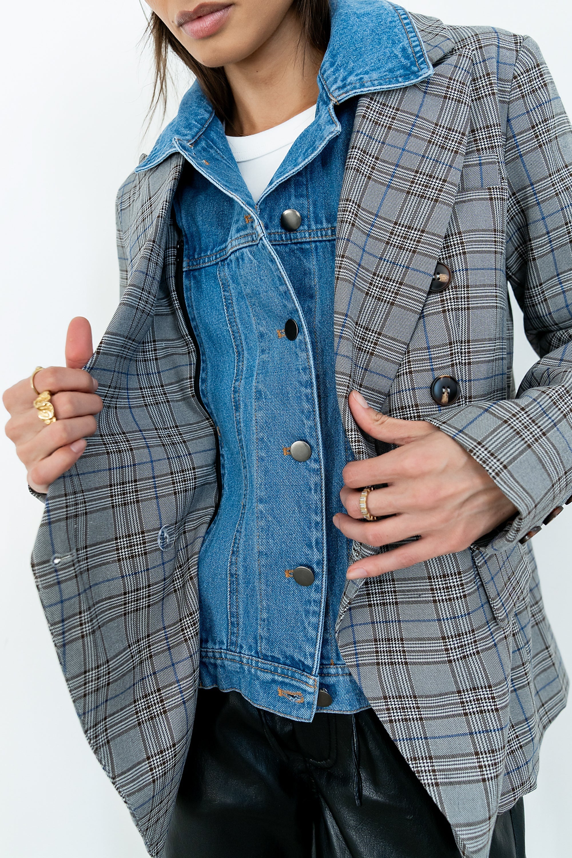 Daniel Mixed Media Blazer
