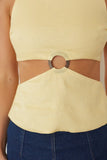 Lioness Cut Out Linen Tank Top