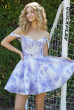 TWYLA A LINE MINI DRESS LILAC