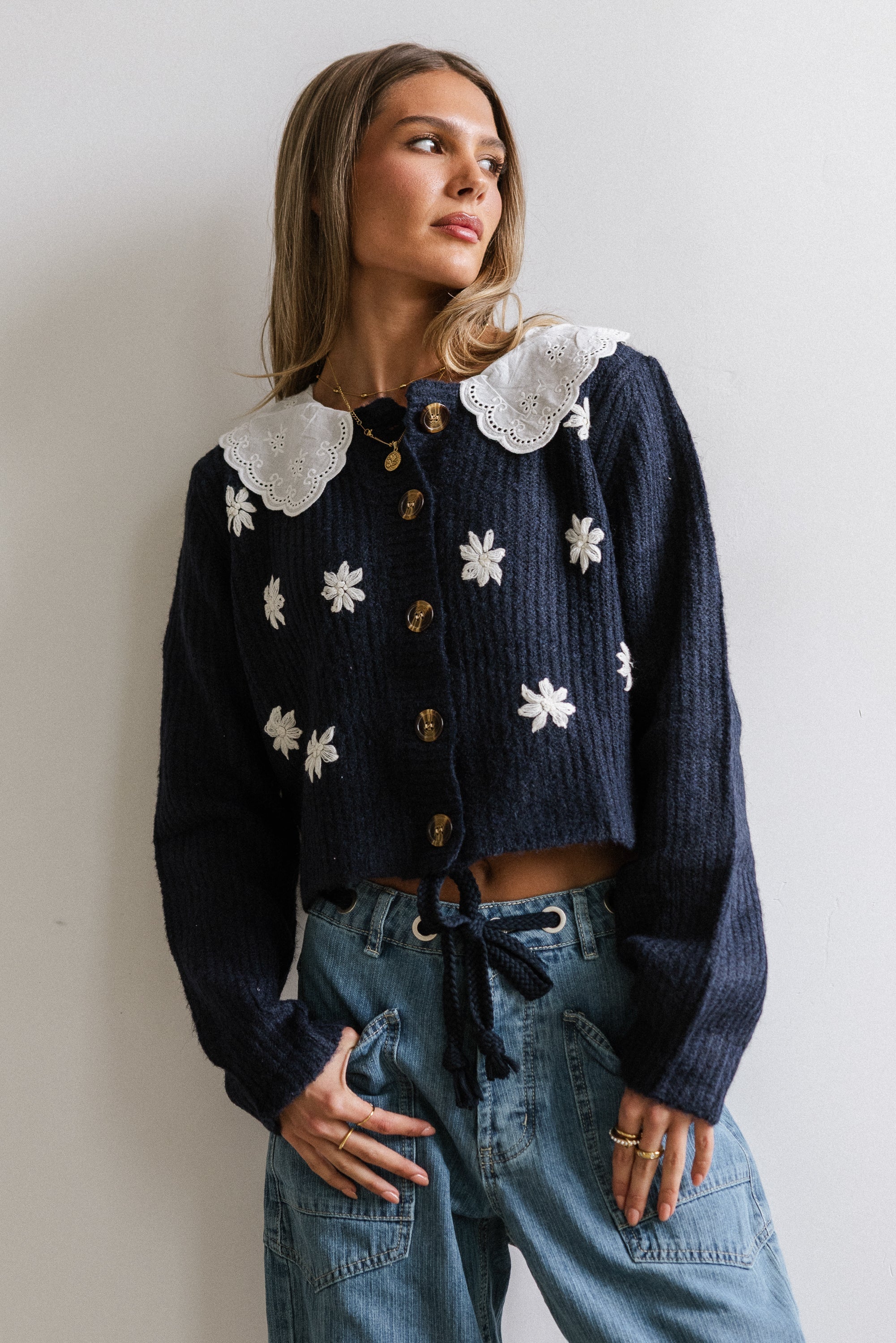 Ricky Embroidered Cardigan FINAL SALE