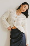 Janelle Knit Cardigan in Cream FINAL SALE