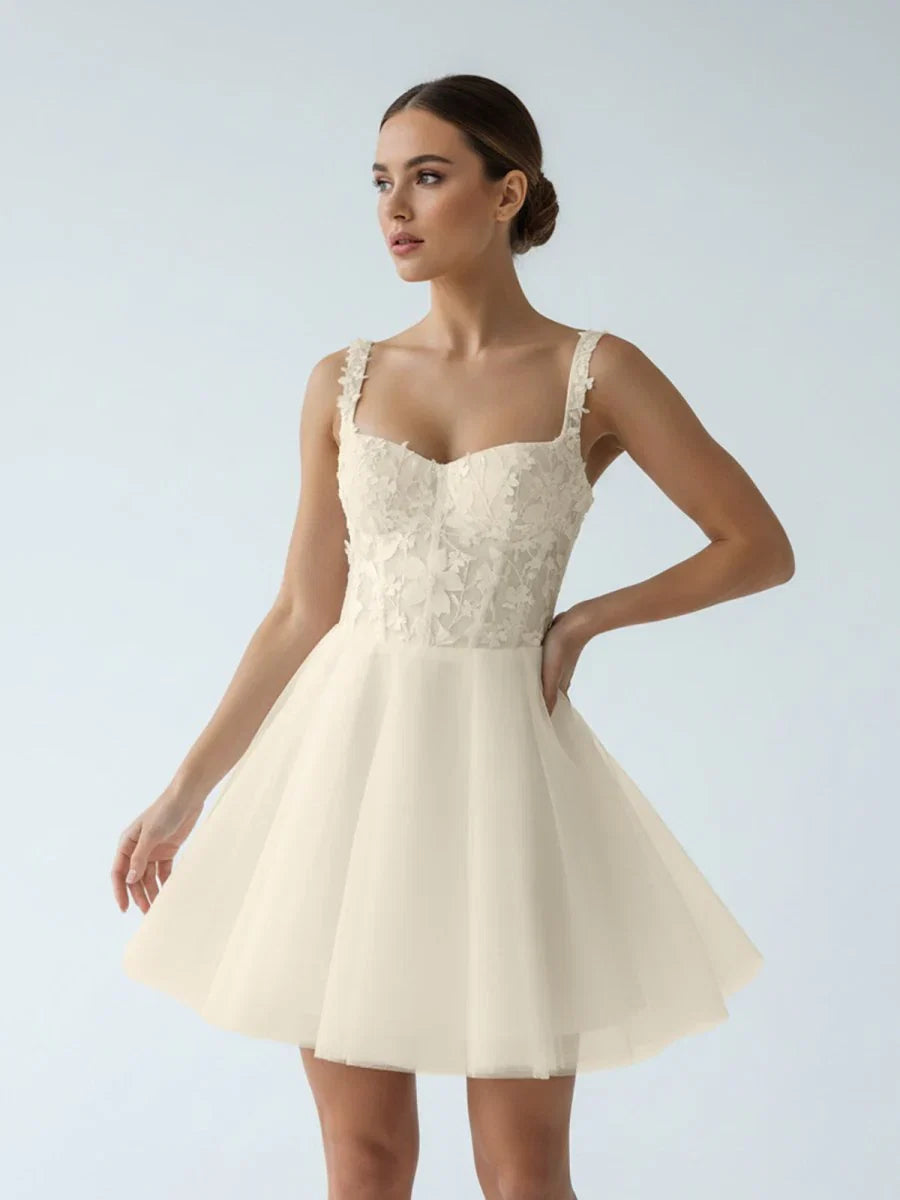 Elegant A Line Sweetheart Wedding Dress With Lace