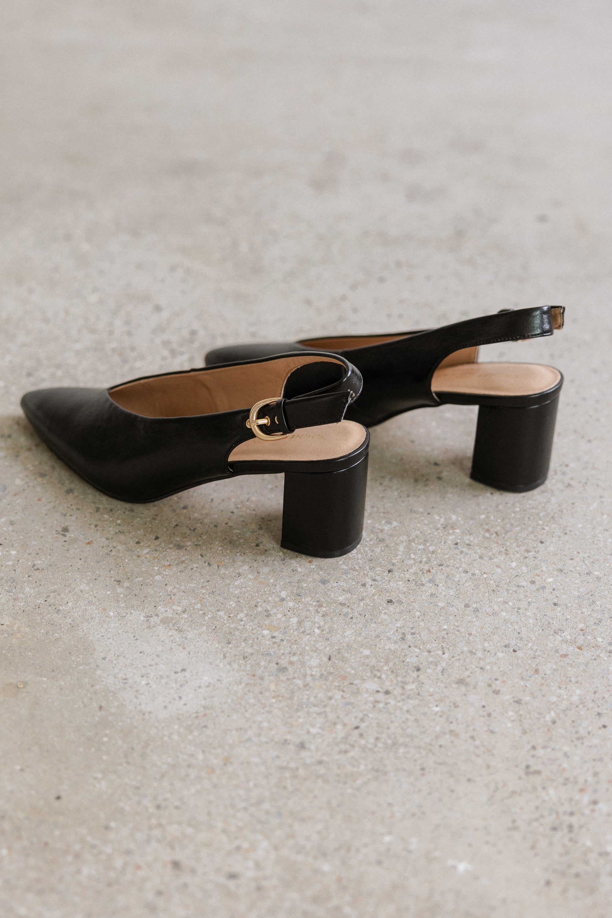 Candice Slingback Heels in Black FINAL SALE