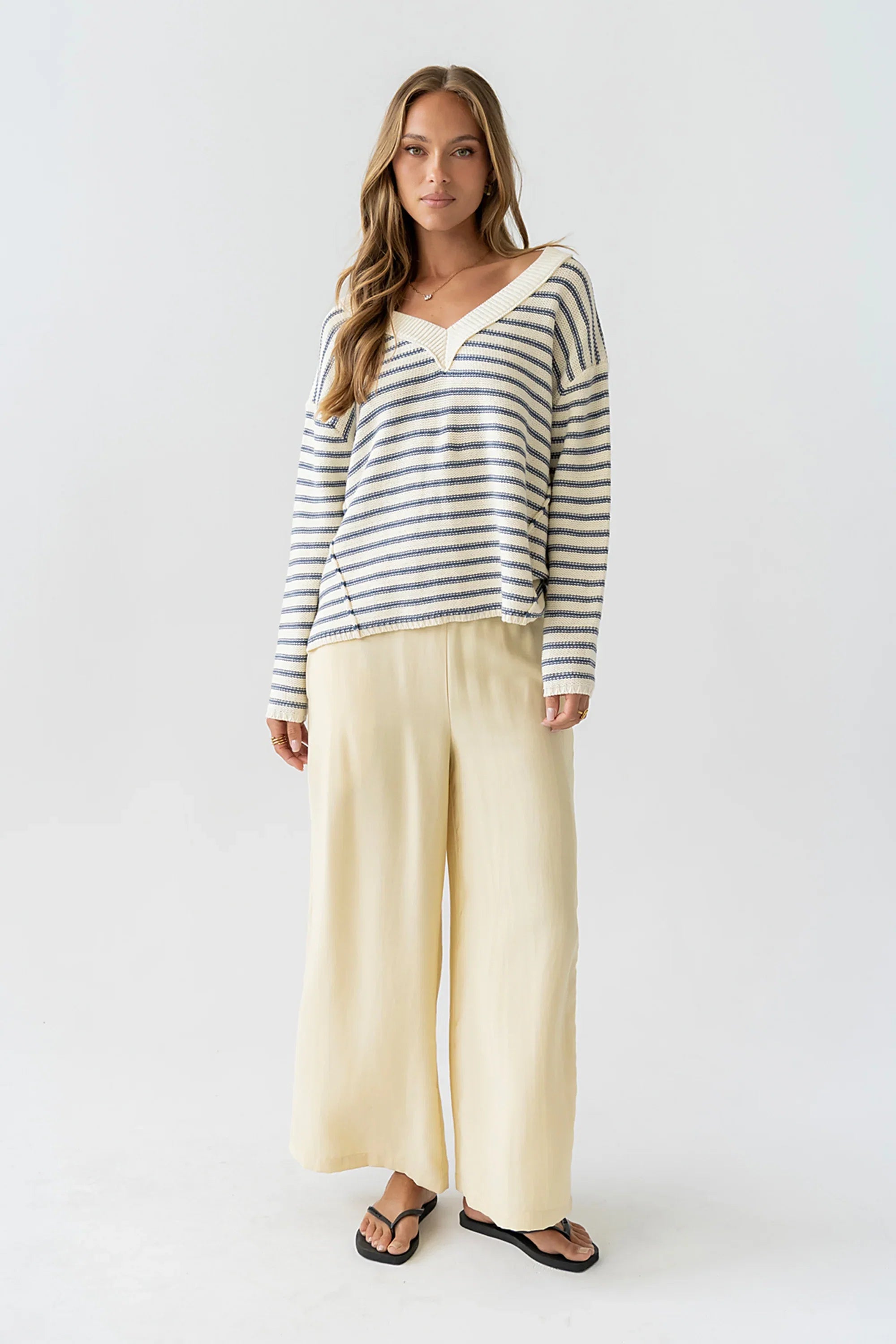 Amberly Striped Oversized Sweater