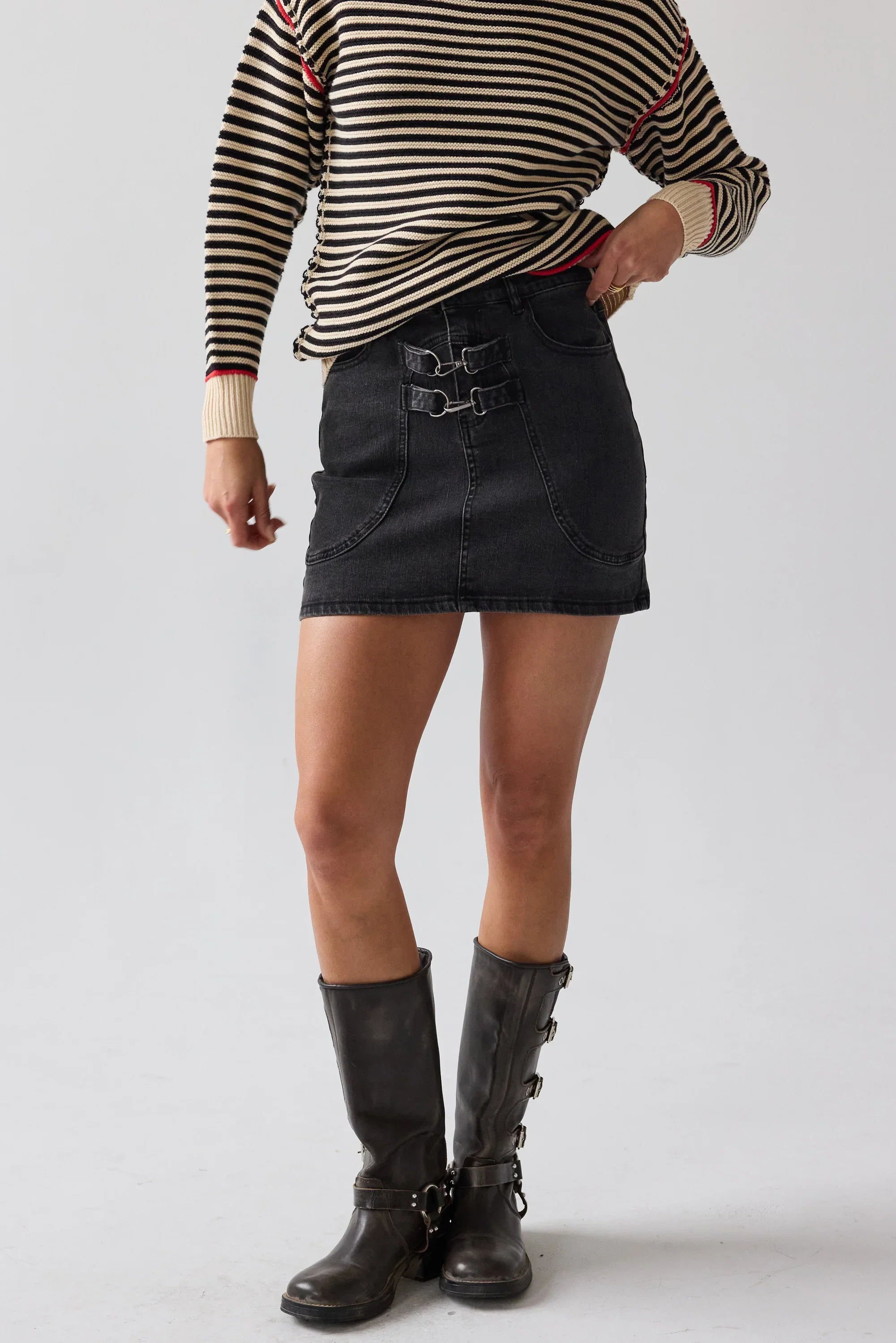 Laurel Denim Mini Skirt