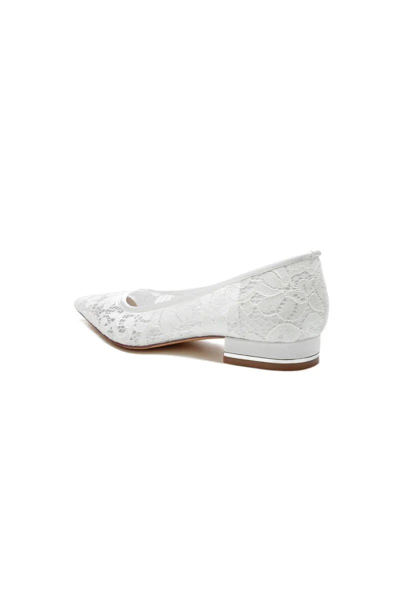 Lace Cocktail Pointed Toe Flats