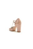 Nude Pink High Heels with Metallic Accents