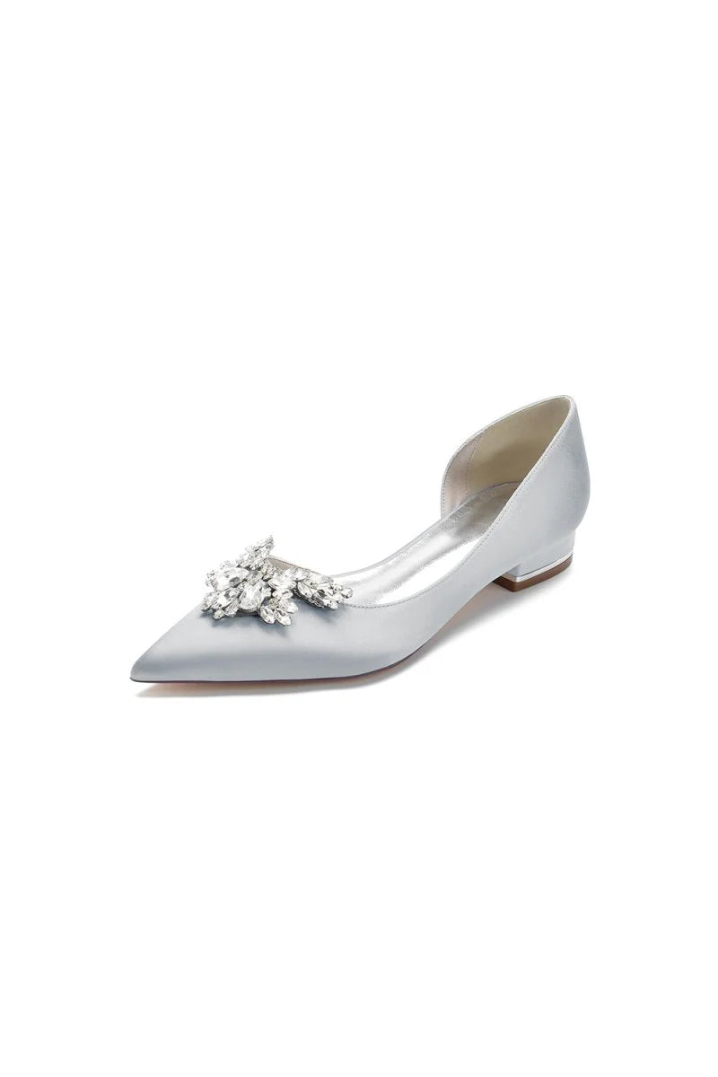 Crystal Pointed Toe Flats