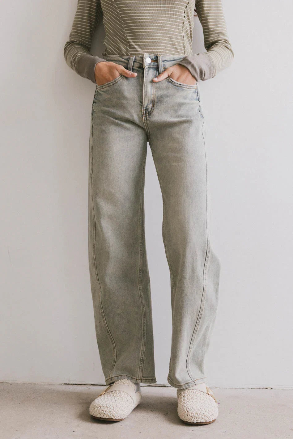 Frenchie Barrel Jean FINAL SALE