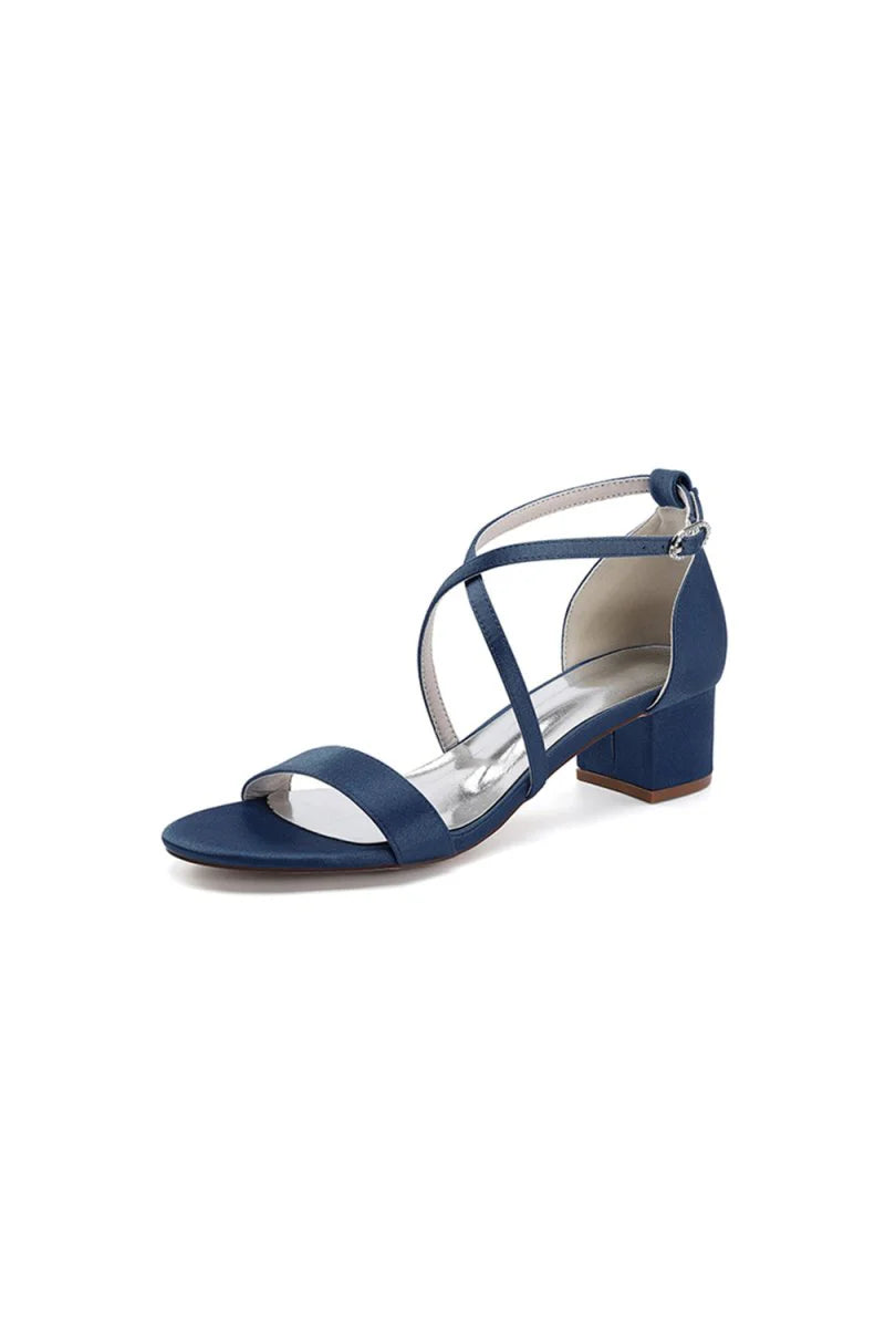 Open Toe Hollow Out Chunky Heels