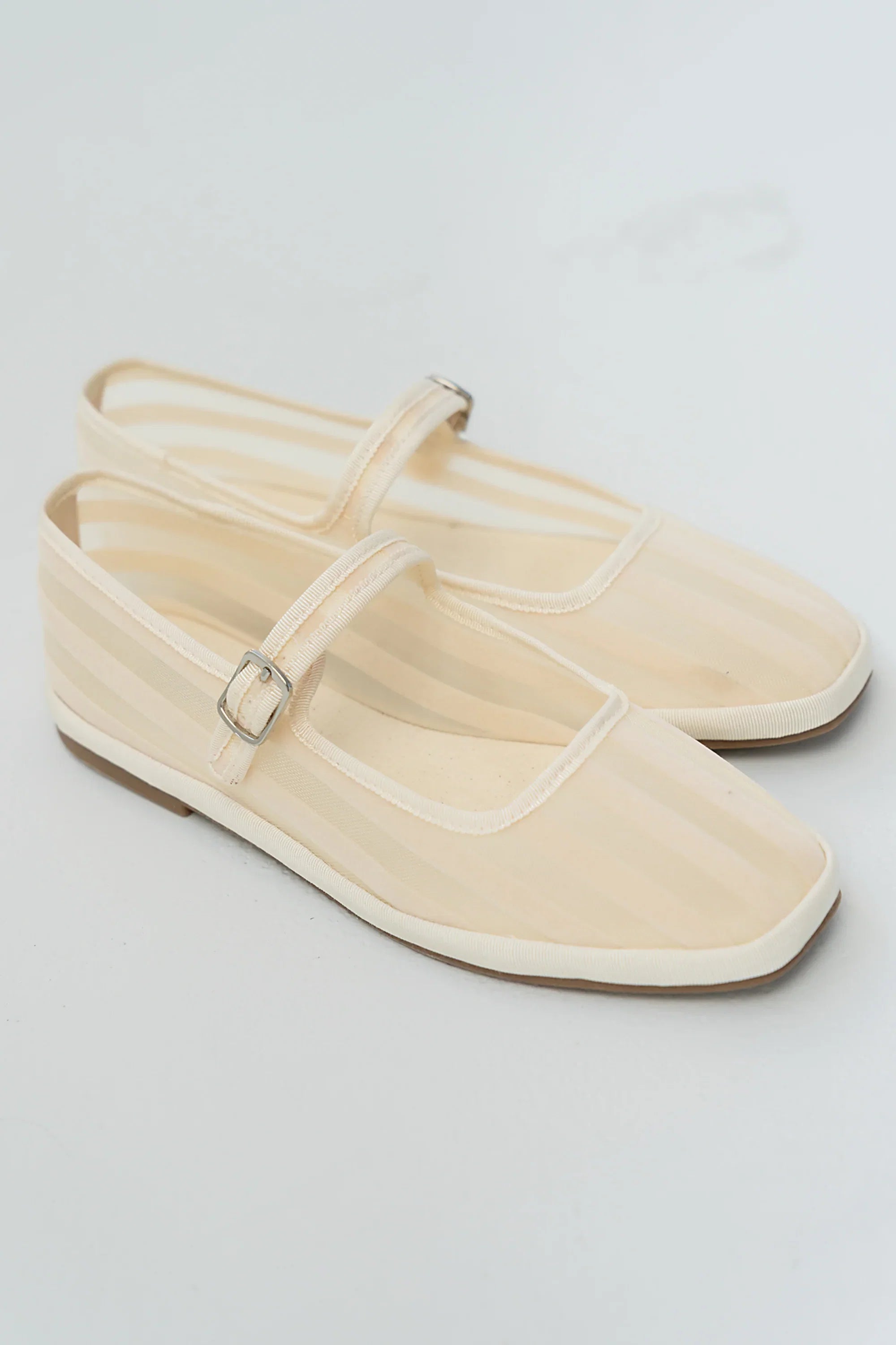 Morocco Mesh Flat in Bone