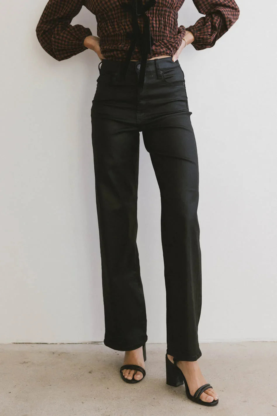Tally Coated Wide Leg Jean FINAL SALE
