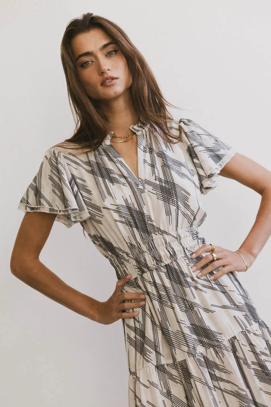 Mikaela Abstract Midi Dress FINAL SALE