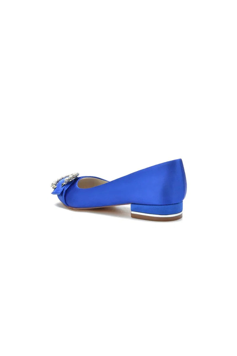Beading Pointed Toe Kitten Heels