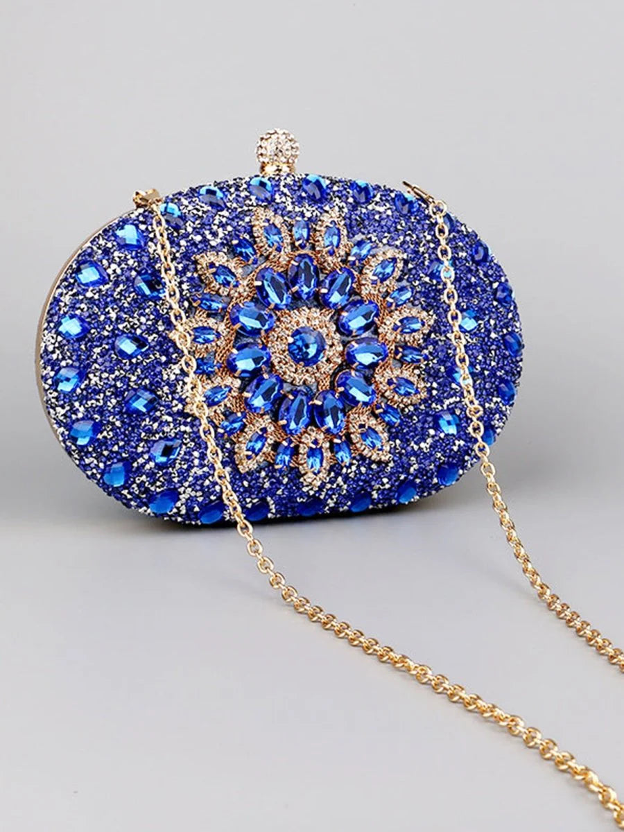 Womens All Over Crystals Sparkly Evening Clutch Bags